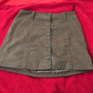 brown Suede skirt Mini